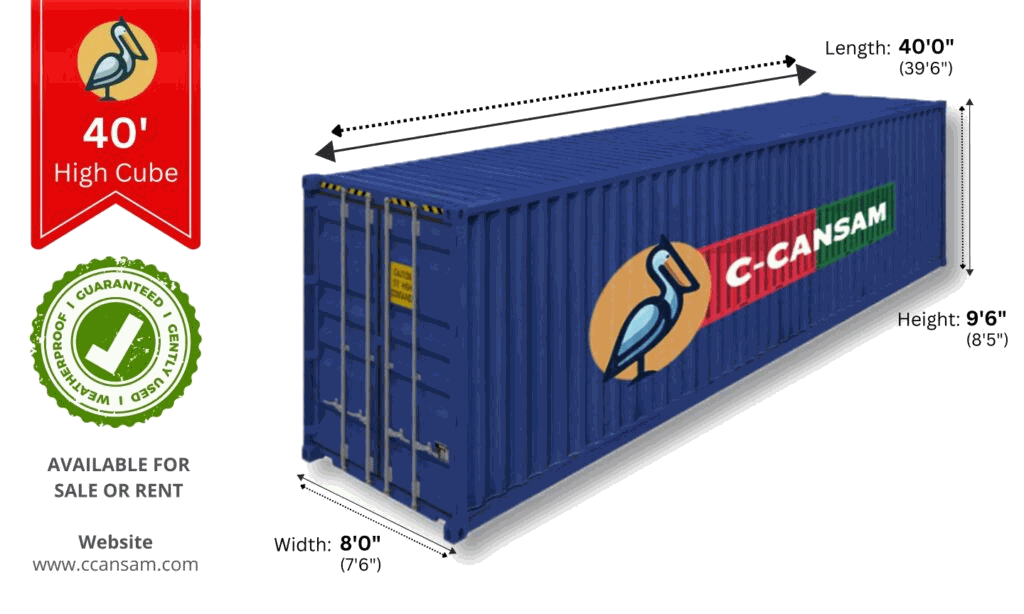 40' High Cube shipping container - C-Can Sam Saskatchewan