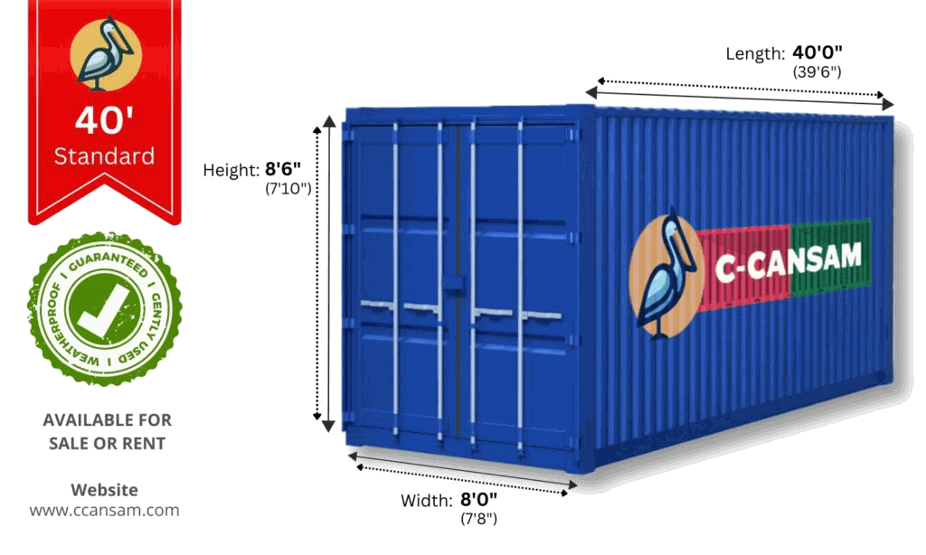 40' Standard shipping container - C-Can Sam Saskatchewan