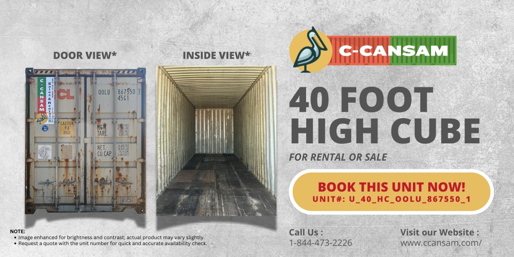 Interior view of a shipping container showing clean, dry space